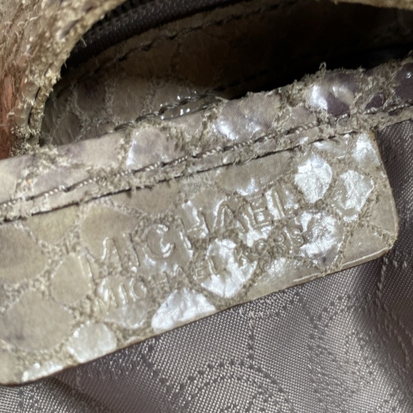 Michael Kors Bag Jet Set Chain Snakeskin Gather Shoulder Tote Crossbody Bag - Picture 12 of 14